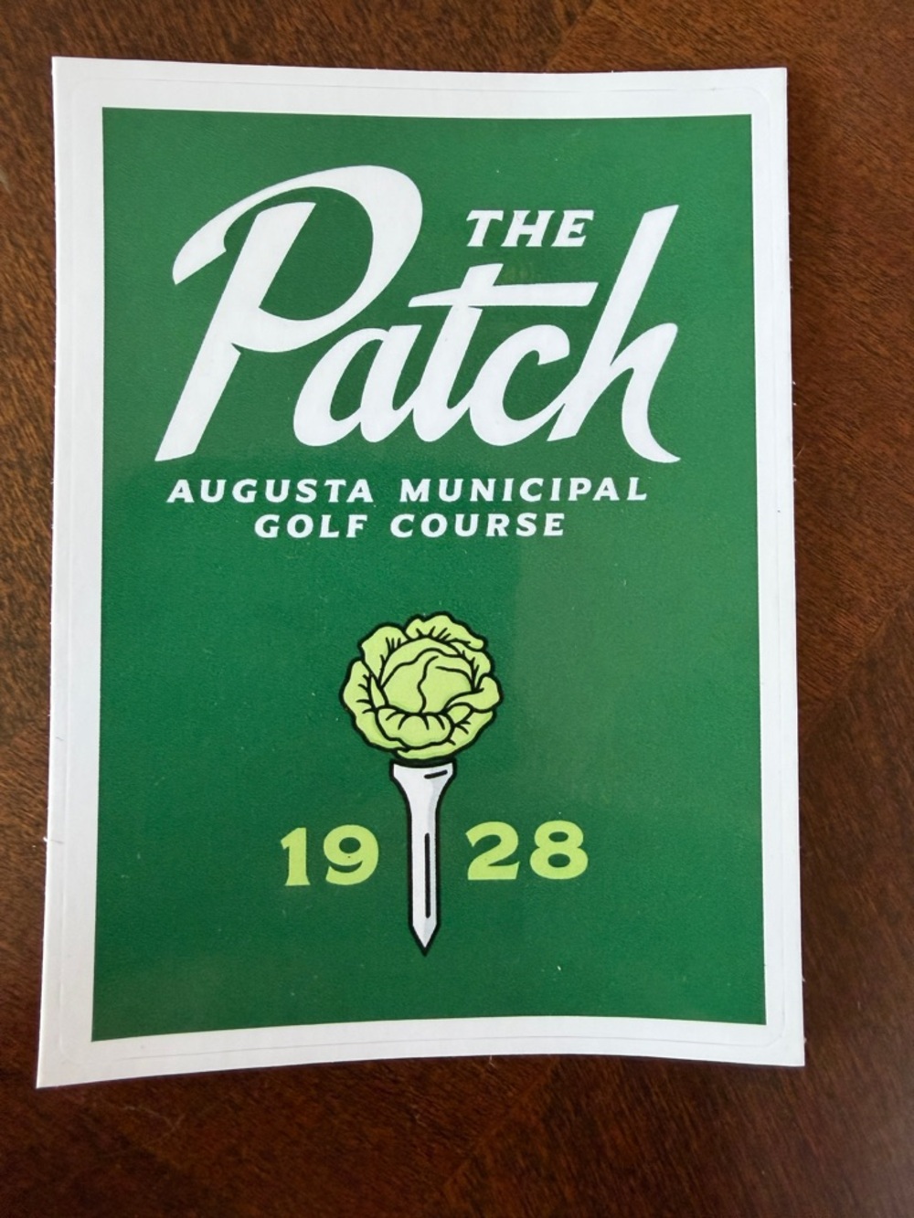 The Patch Augusta Municipal Golf Course Vinyl Sticker - Green